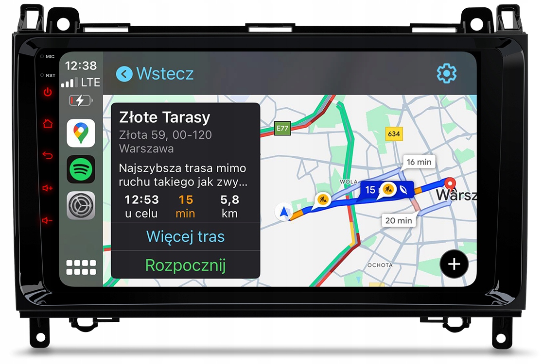 Mercedes W169 W245 Sprinter Crafter Vito Viano Rádio Android Carplay 8/128