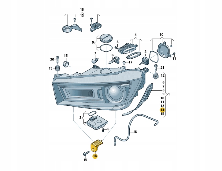

Dolne Mocowanie Lampy Audi Q5 80A941453 Aso