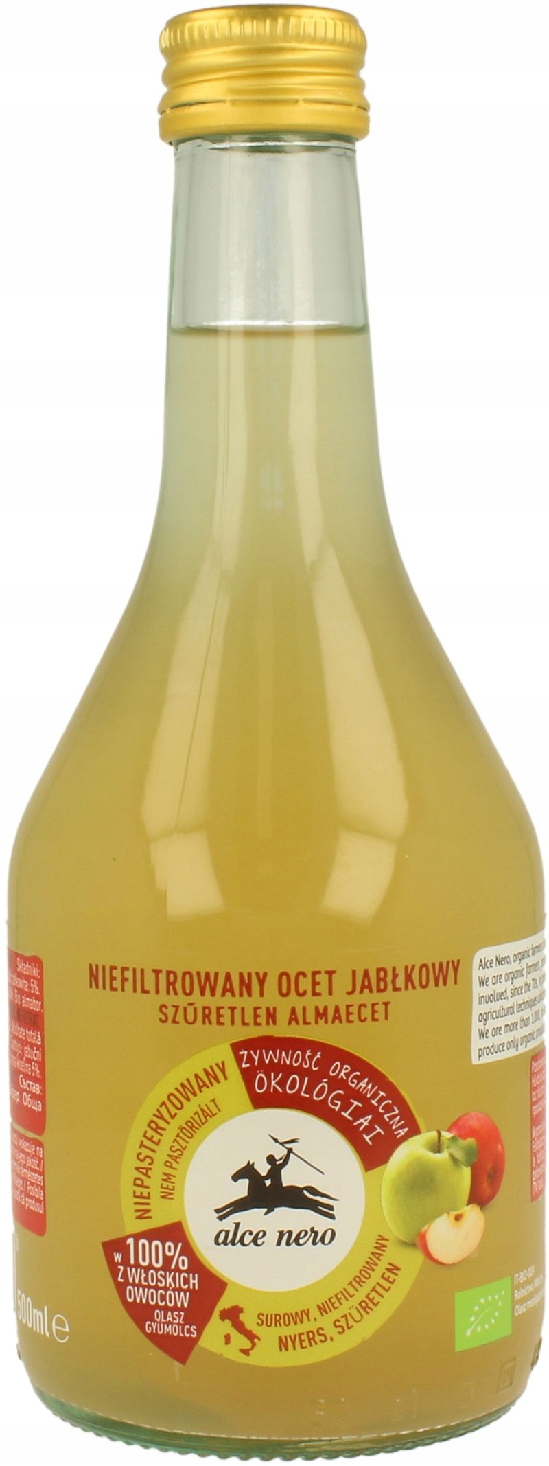 Jablečný Ocet 5 % Nefiltrovaný Bio 500 ml Alce Nero