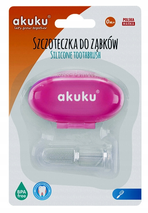 SZCZOTECZKA +ETUI MASOWANIA DZIĄSEŁ ZĘBÓW Palec R Marka Akuku