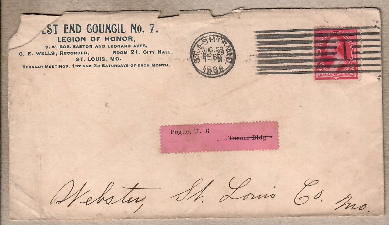 USA, 1894 r. koperta