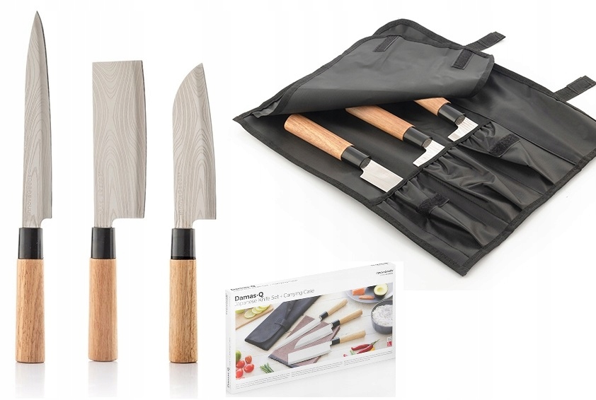 Sada nožů v krabičce InnovaGoods Damas Q 3 ks Čepele z Nerezové oceli