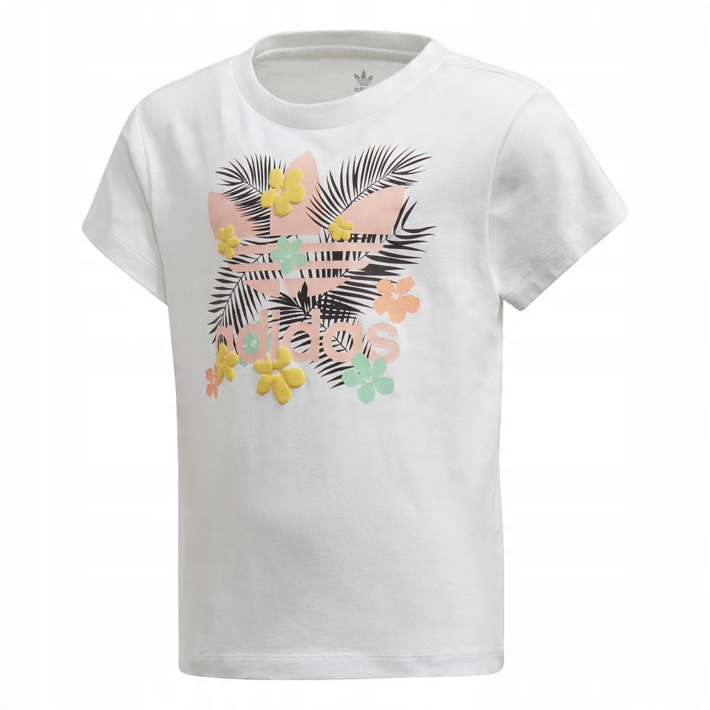 

Koszulka Adidas Trefoil 128 CM Bawełna Print Biała