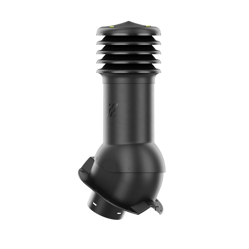 Vetrací krb HiVent pre trapézový plech profil T35 fi 150 mm čierny
