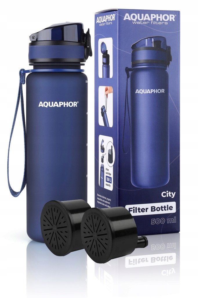 

Bidon Filtr Butelka Aquaphor City Granat +2 Wkłady