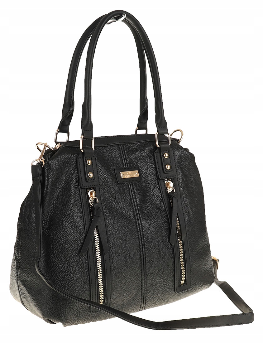 CHARRO Elegancka Torebka Damska listonoszka kuferek CH202320 Black