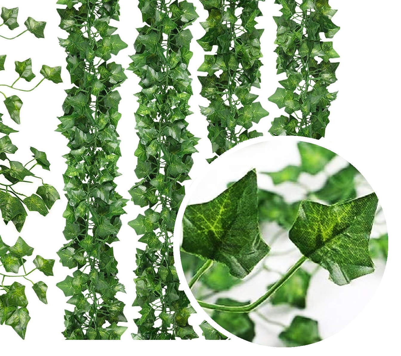 12x SZTUCZNY BLUSZCZ WISZĄCA ROŚLINA DEKORACJE 24m