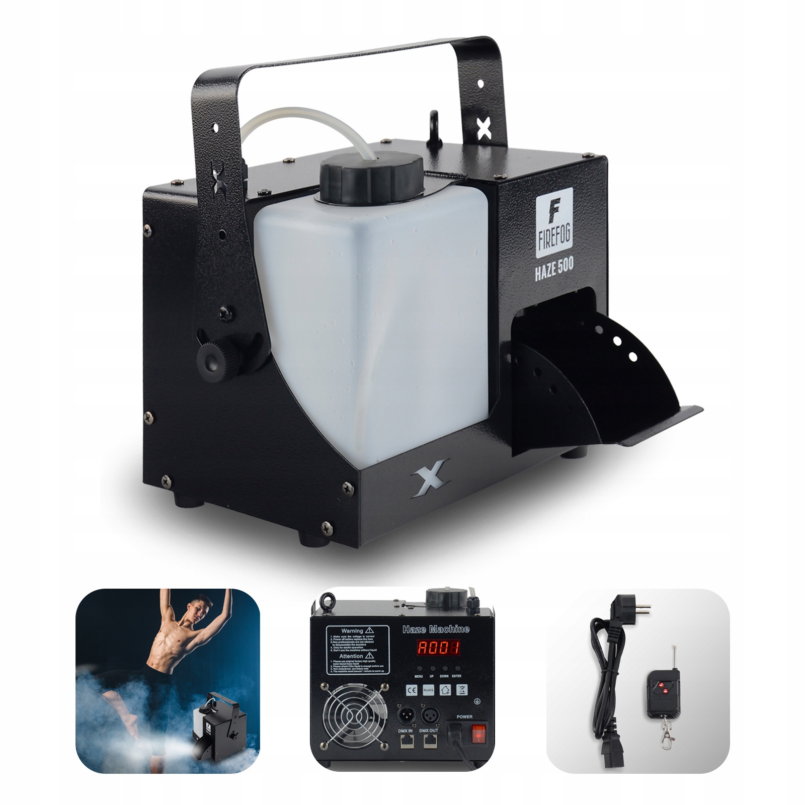 Wytwornica Haze 500 Firefog Delikatna Mgła Hazer Dj Scena Laser