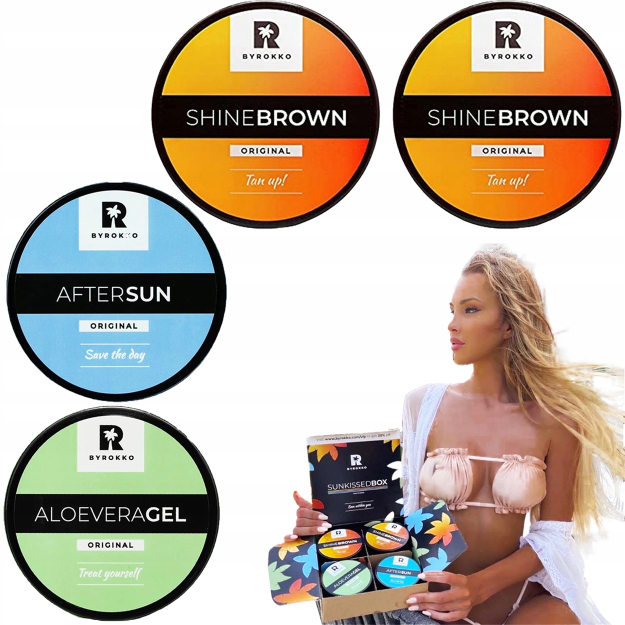 Byrokko Sunkissed Box Sada Krémů Gel Urychlující chlazení po opalování