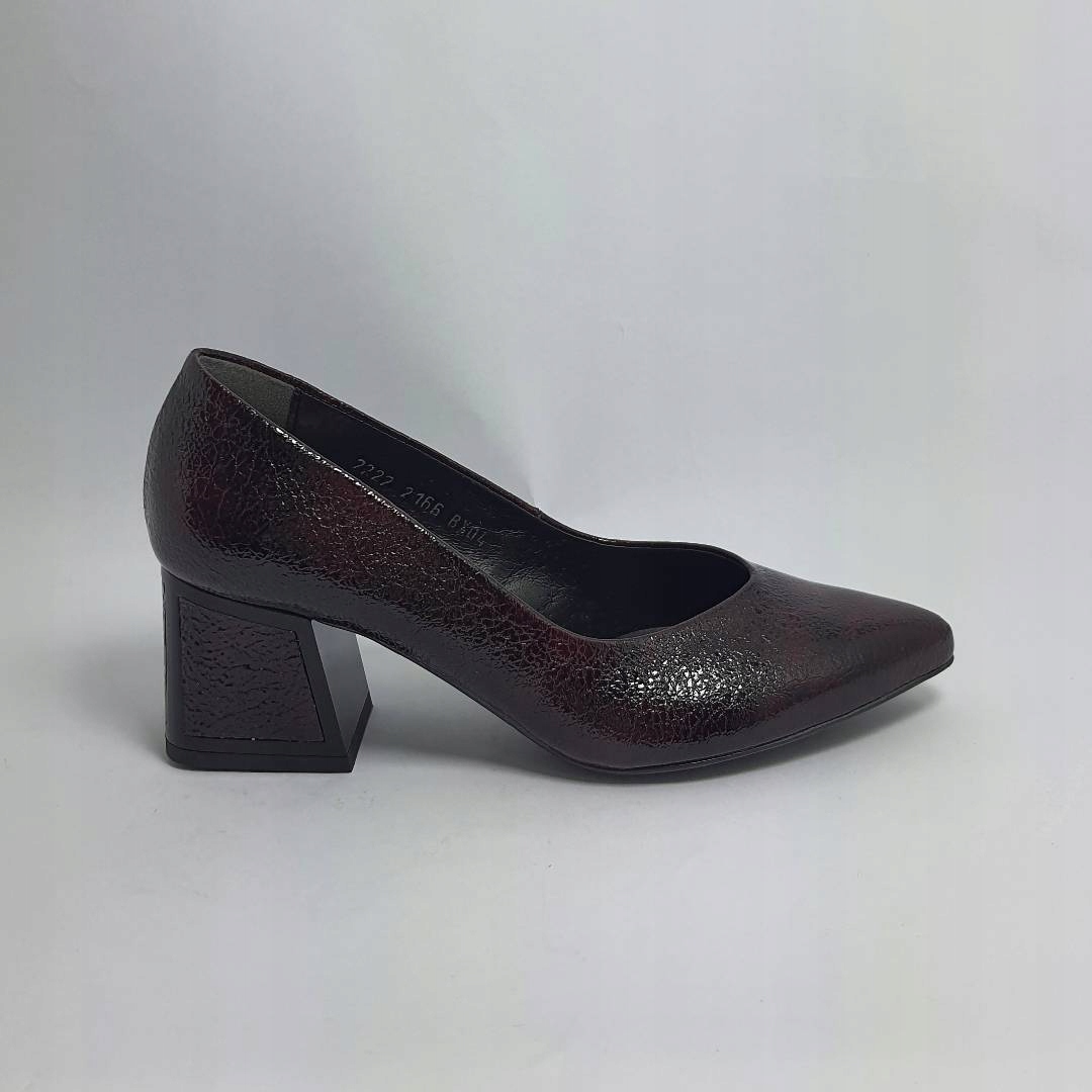 Dámské kožené lodičky Higo 2166 bordo 37