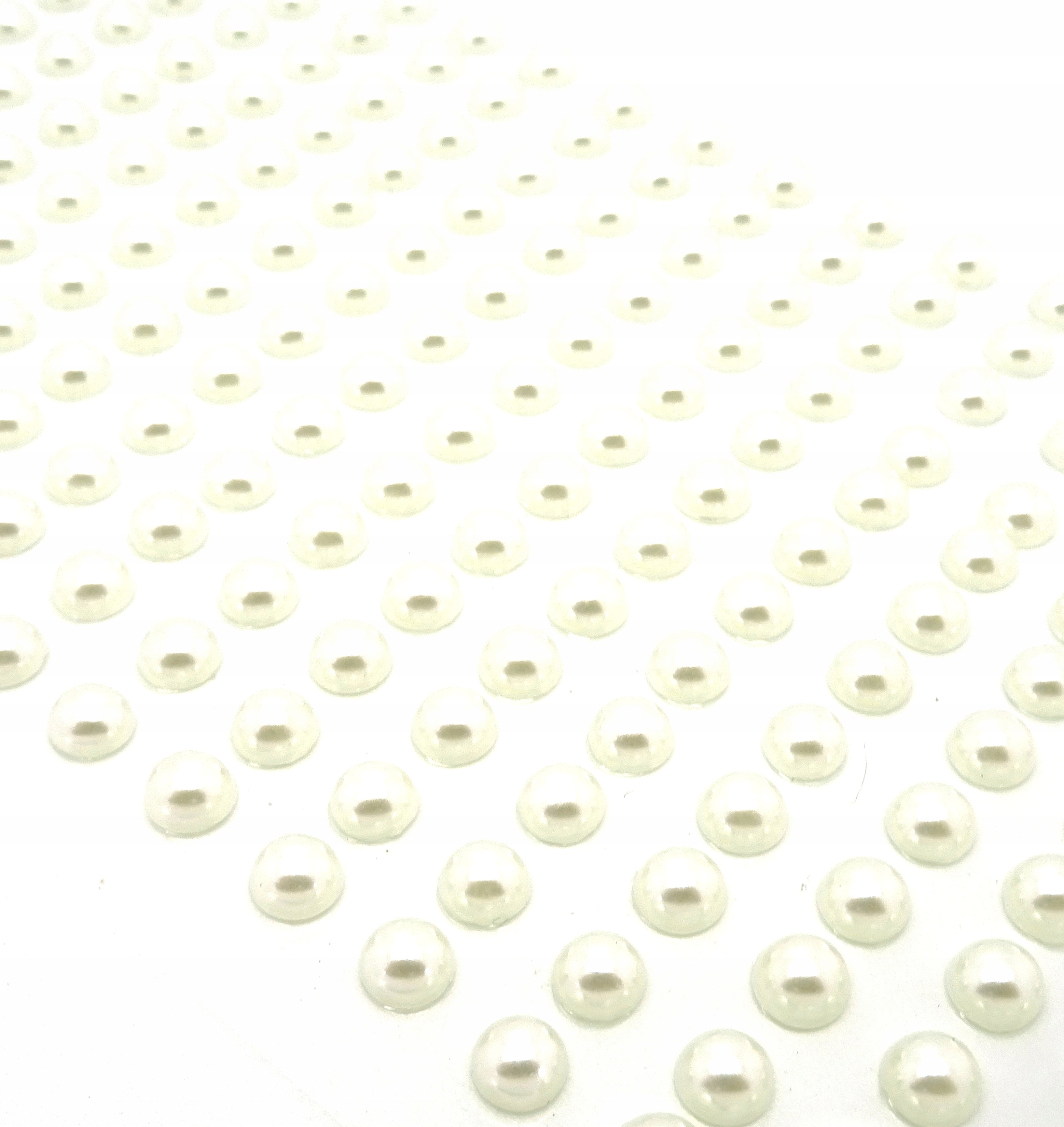 

Naklejki Perełki Perły Dżet Ozdoba 3D Kremowy 3mm