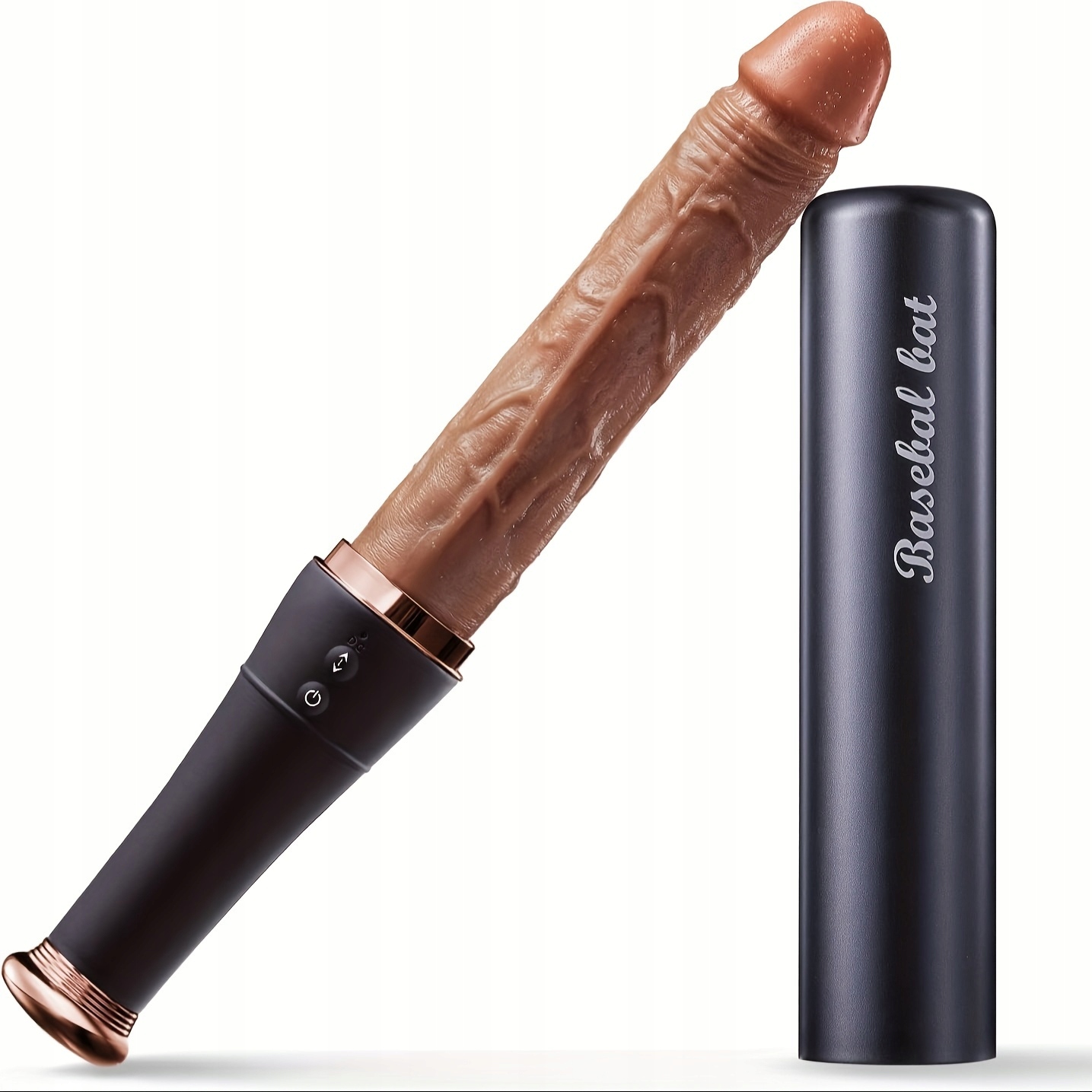 WIBRATOR DAMSKI BEJSBOLOWE DILDO Z OGRZEWANIEM & 10 PCHANIEM I WIBRACJAMI