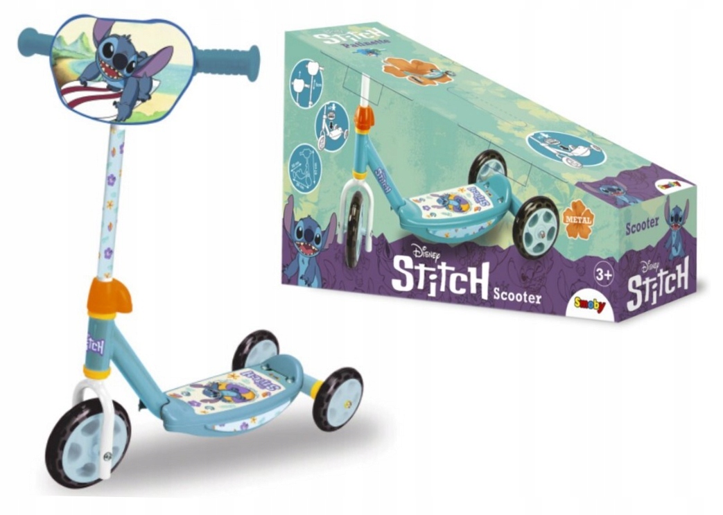 Smoby hulajnoga trójkołowa Stitch 750917