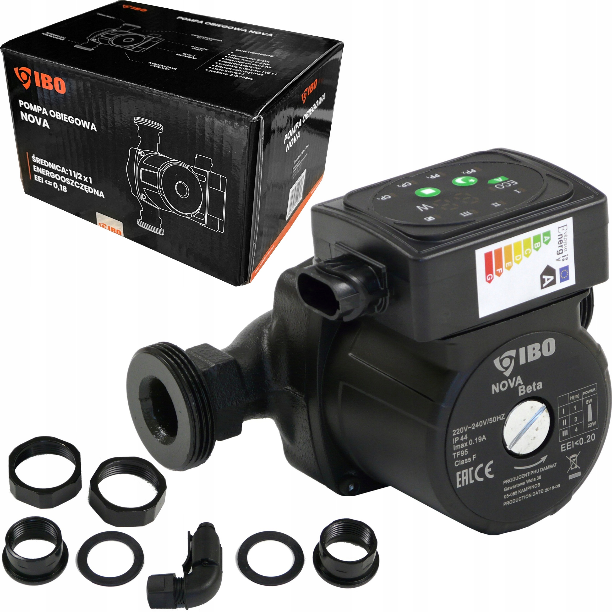 Beztlmová Obehová Cirkulačná Pumpa Nova 25-60/130 C.o., Energeticky Úsporná