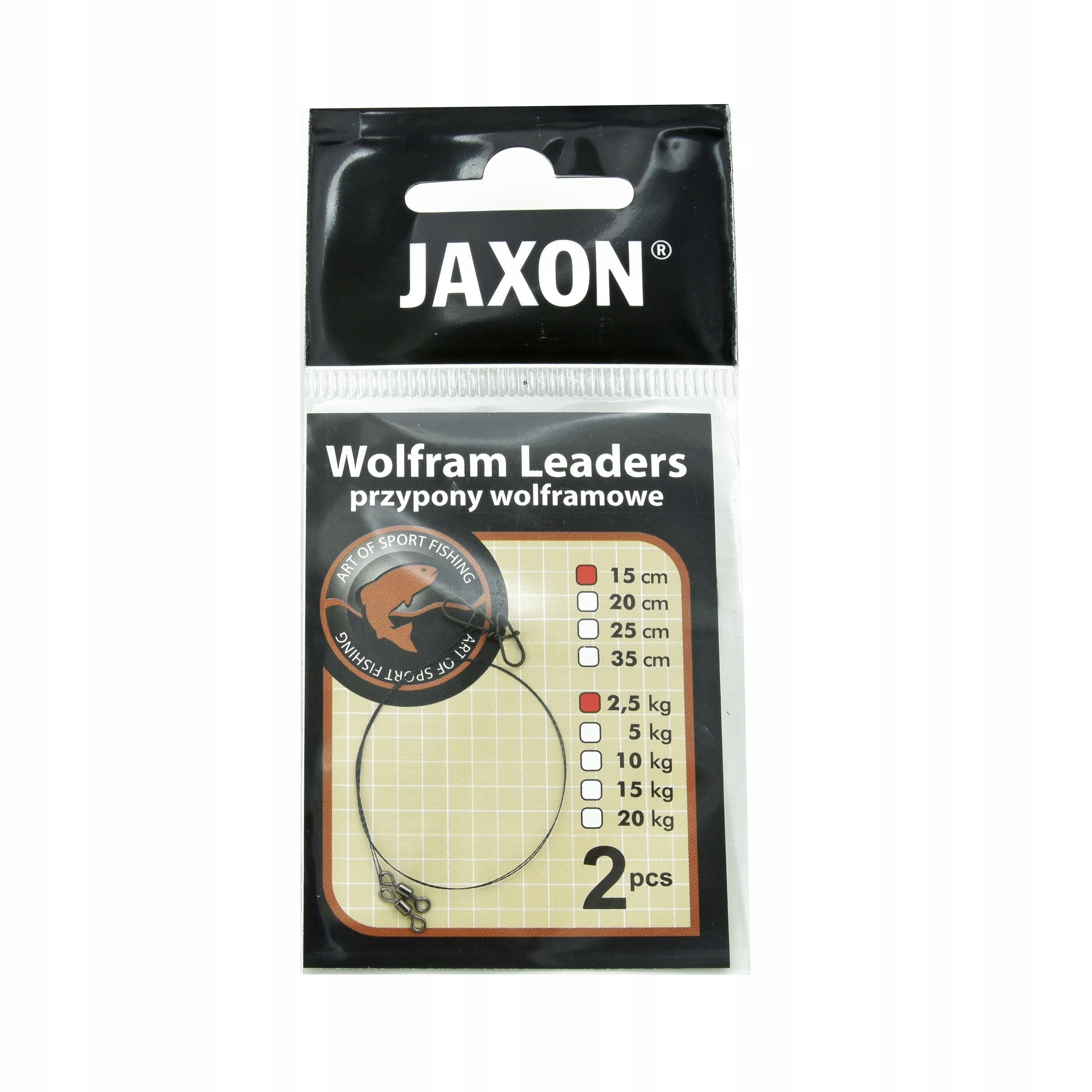 Przypony wolframowe Jaxon zbrojone szczupakowe 15cm 2,5kg 2szt.