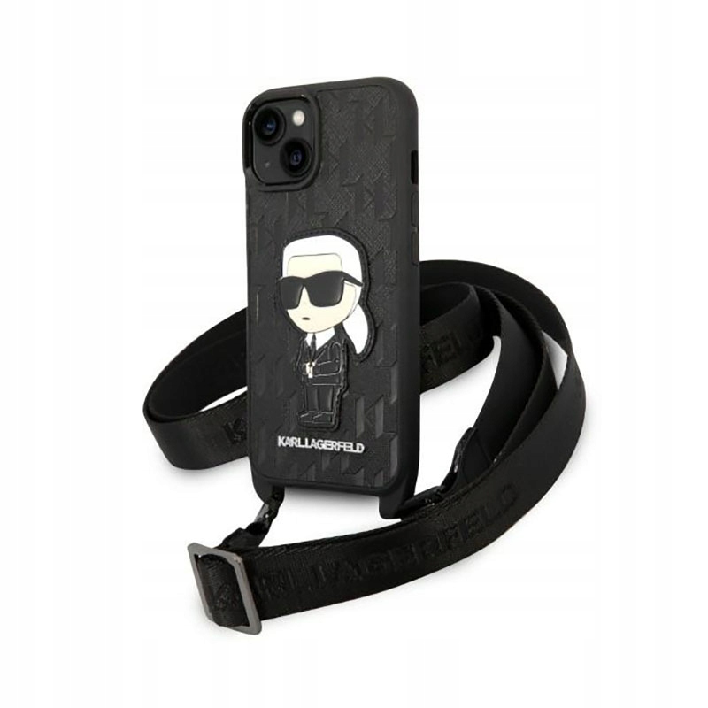 Karl Lagerfeld Nft Monogram Ikonik Patch Puzdro na iPhone 14 (čierne)