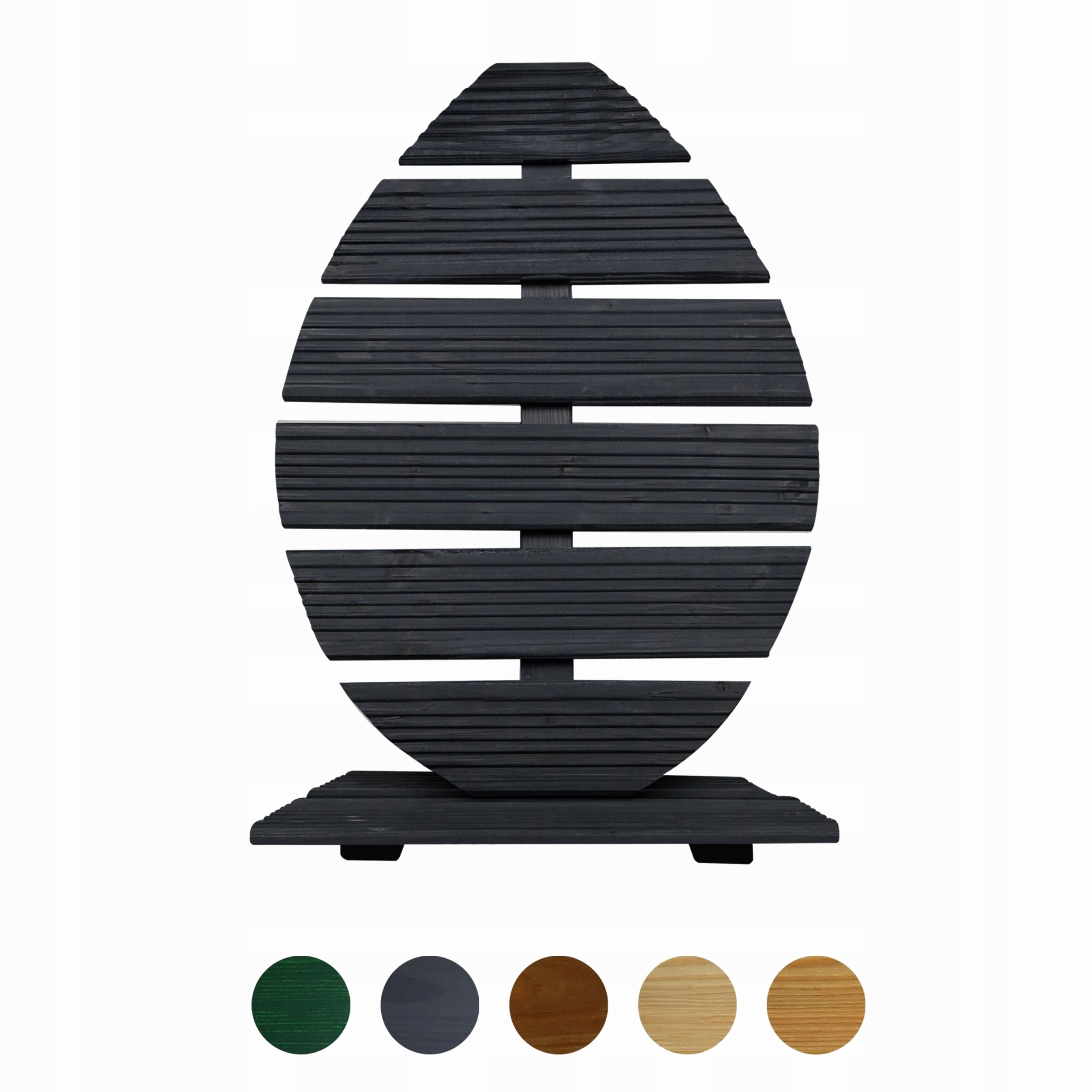 Floranica Velikonoční dekorace ze dřeva vajíčko 70 cm Antracitová