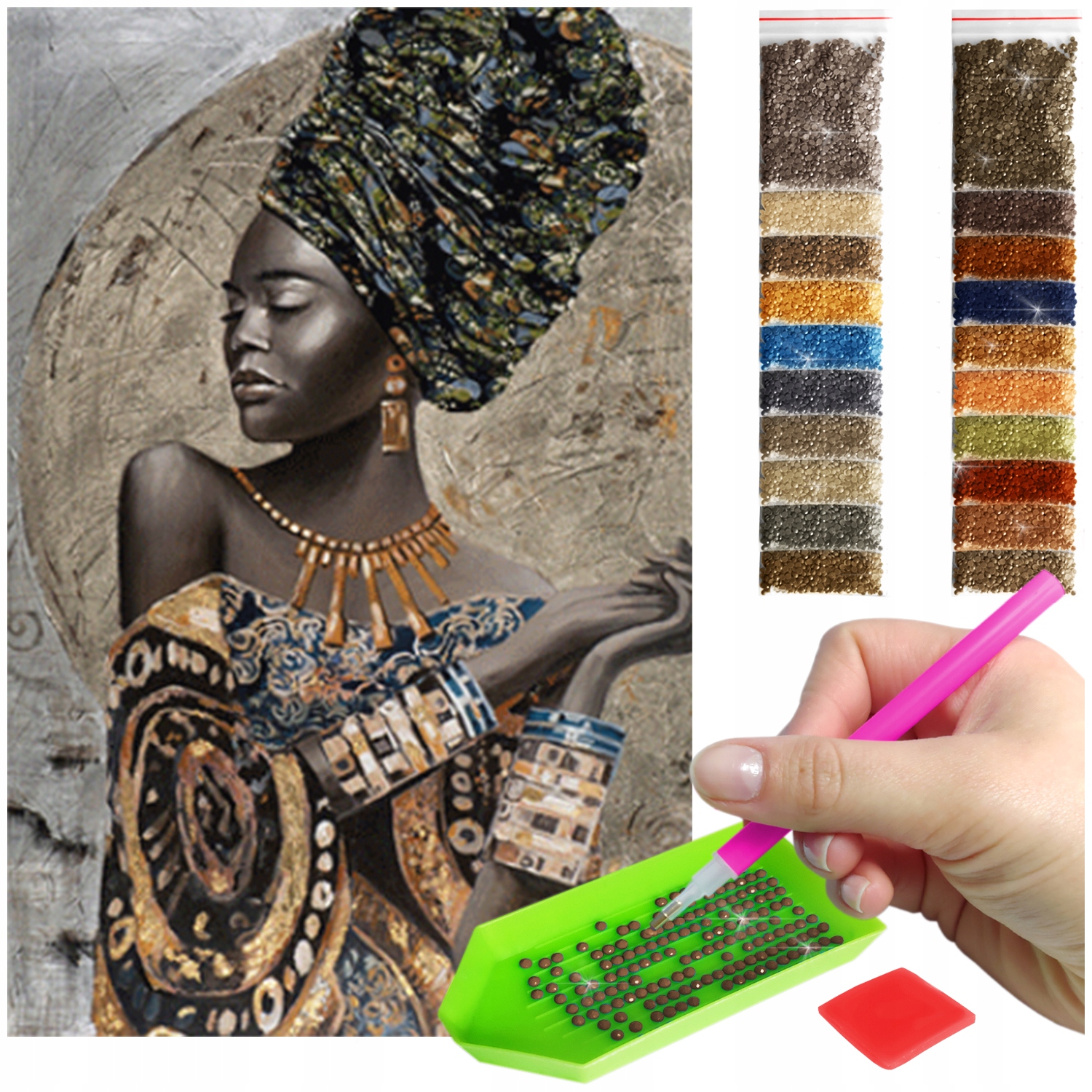 Haft Diamentový Velký 60x40cm Diamond Painting Mozaika Diamentové Příslušenství