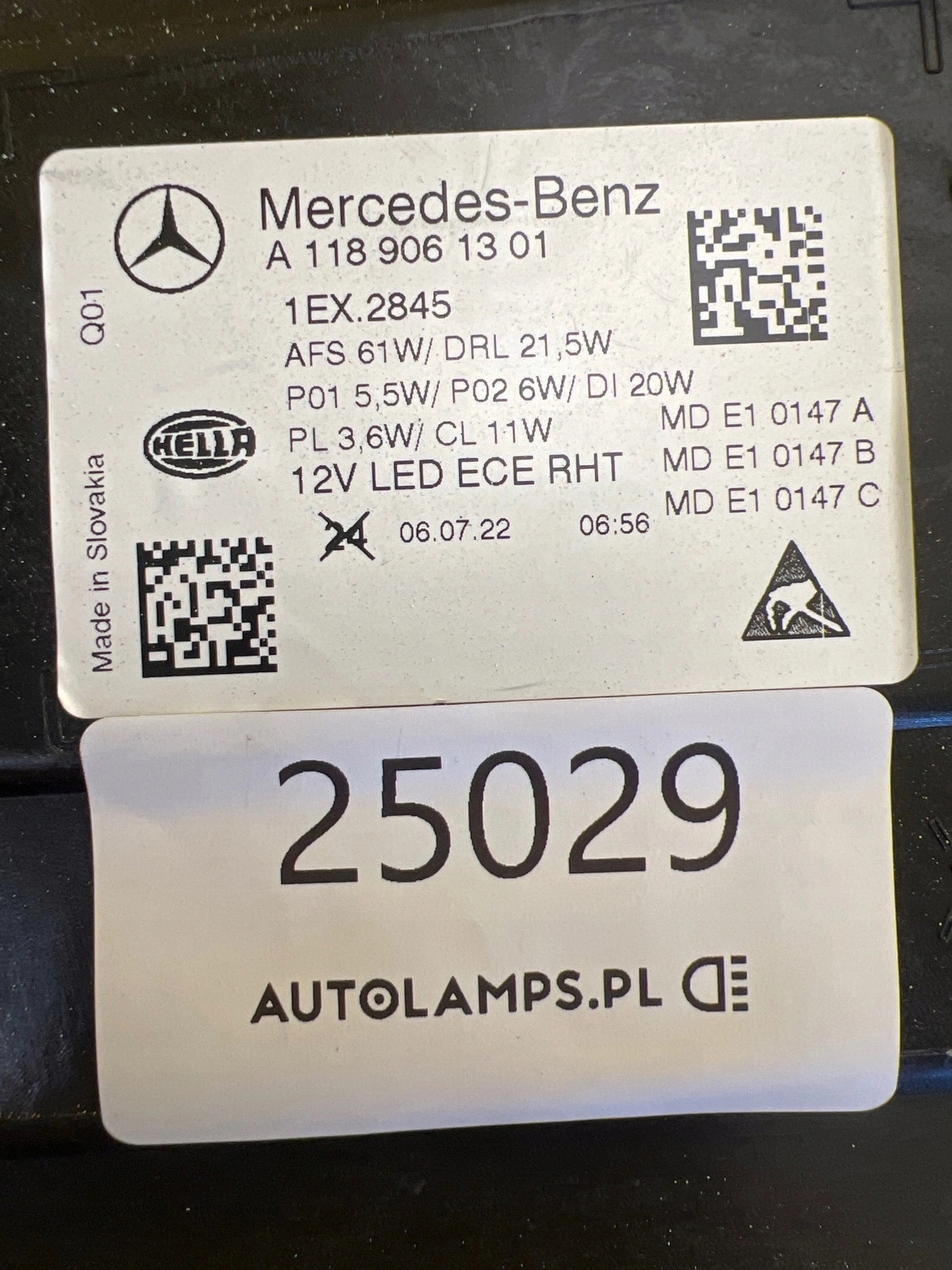 light left Mercedes CLA W118 Lift Full Led A1189061301