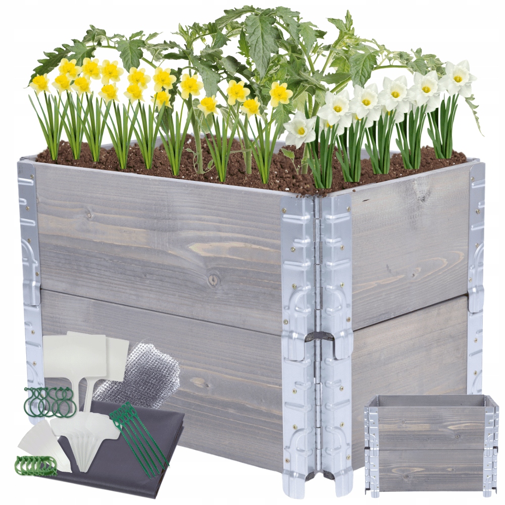 Vyvýšený kaskádovitý regulovaný záhon pařeniště bylinkový záhon impregnát 40x60x40