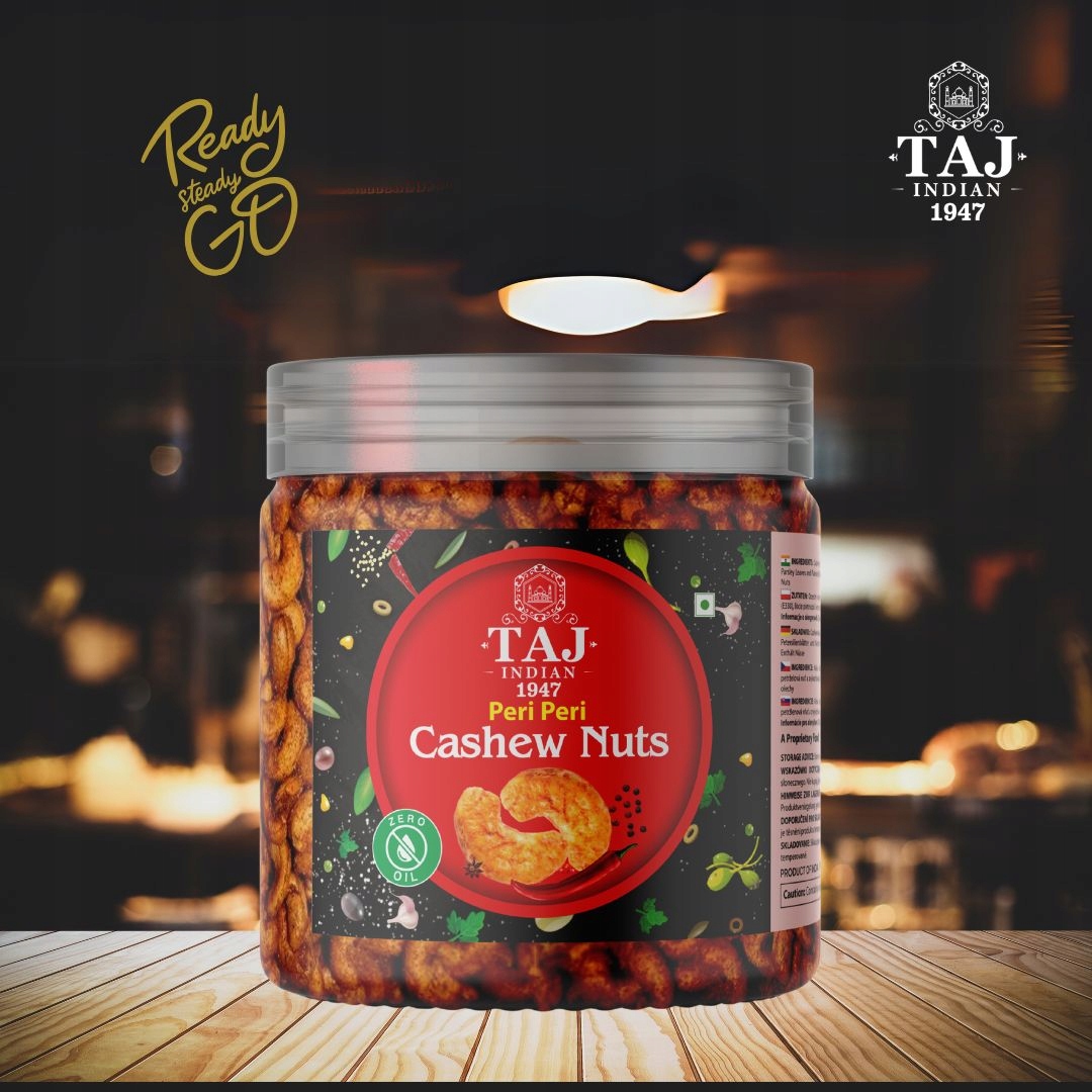 TAJ INDIAN 1947 PERI PERI CASHEW NUTS 200G EAN (GTIN) 5905515727860