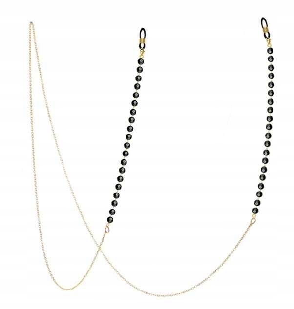 

Zawieszka Łańcuszek Do Okularów Damski Złoty Black