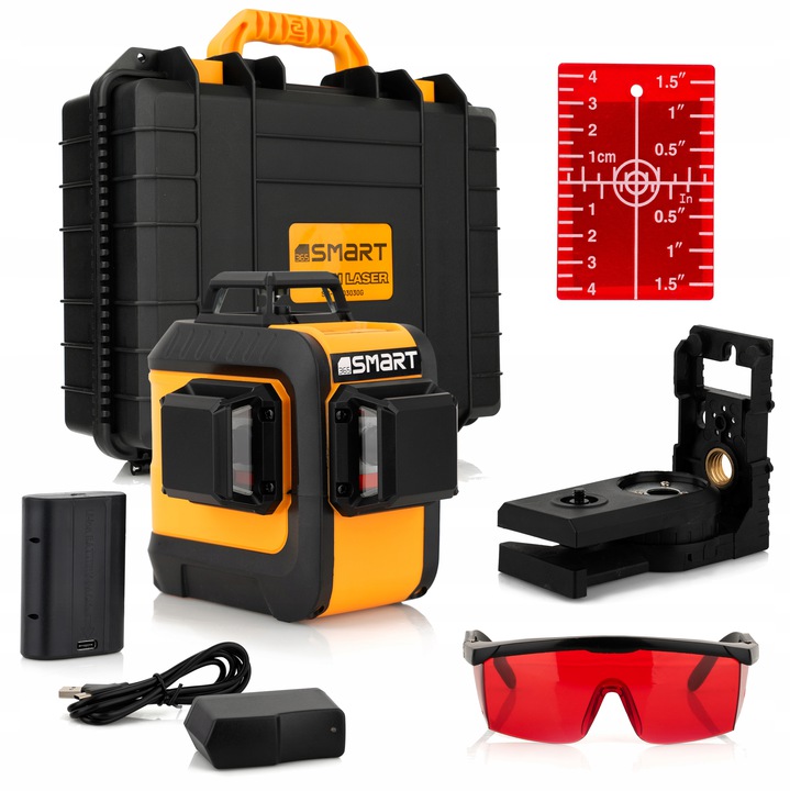

Smart Zestaw Laser Krzyżowy 3x 360 Czerwony 3D