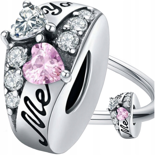 

Charms Me You Serca srebro 925 koralik zawieszka