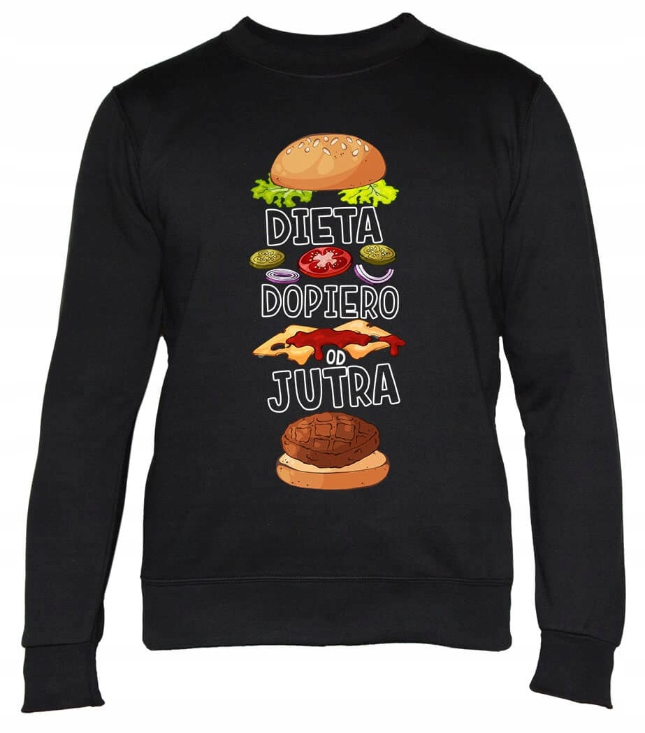 Dámská Mikina Diet Only Starting Tomorrow M Černá Dárek Pro Ni Pro něj