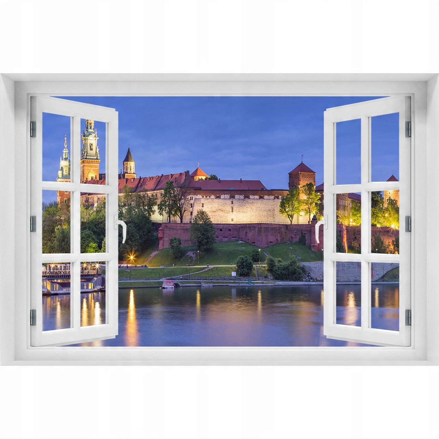 

Naklejka na ścianę 3D Okno Kraków Polska 120x80
