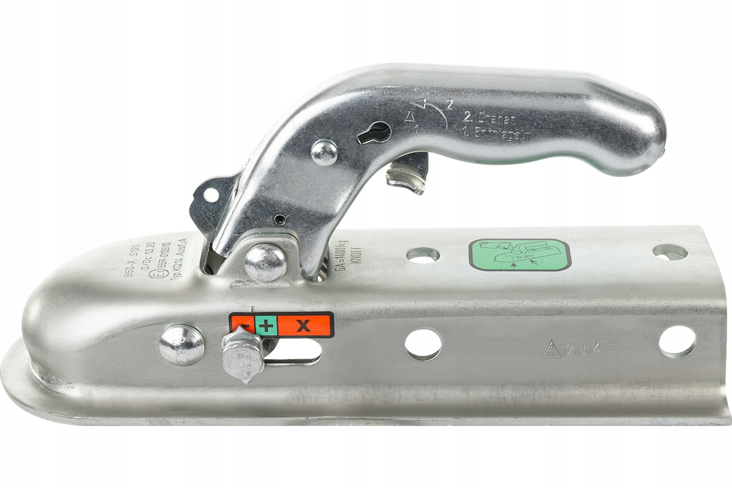 Kulový závěs pro přívěs Knott KQ14A 1400 kg na čtvercovou oje 50 mm