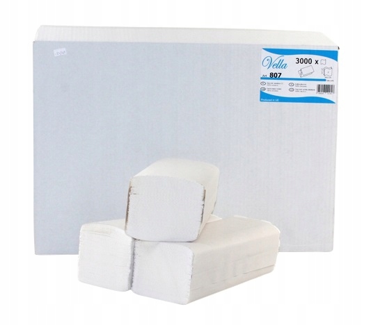 Levně Papírový ručník do podavače 23x25 cm skládací Zz bílý 2v celulóza 3000ks