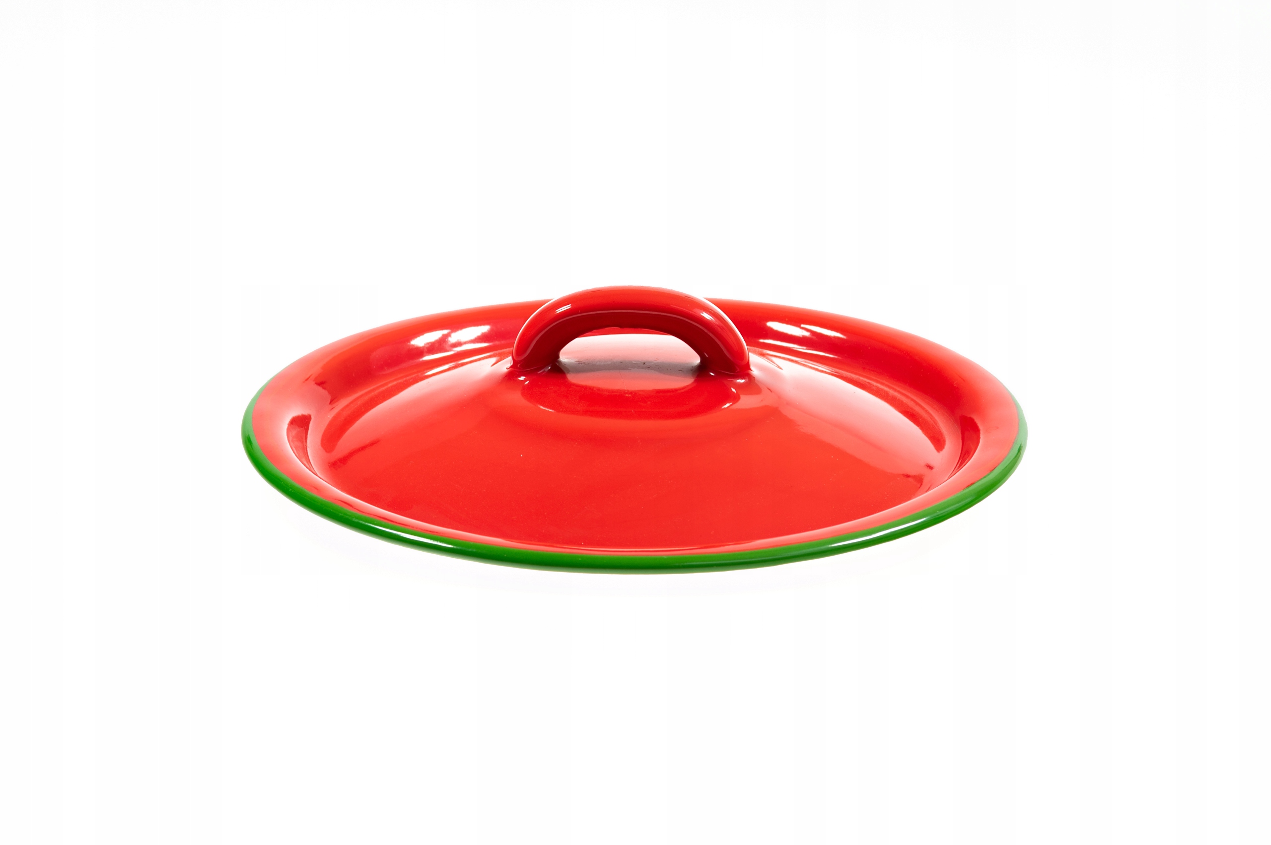 POKRYWKA EMALIOWANA CZERWONA 22cm EMALIA OLKUSZ