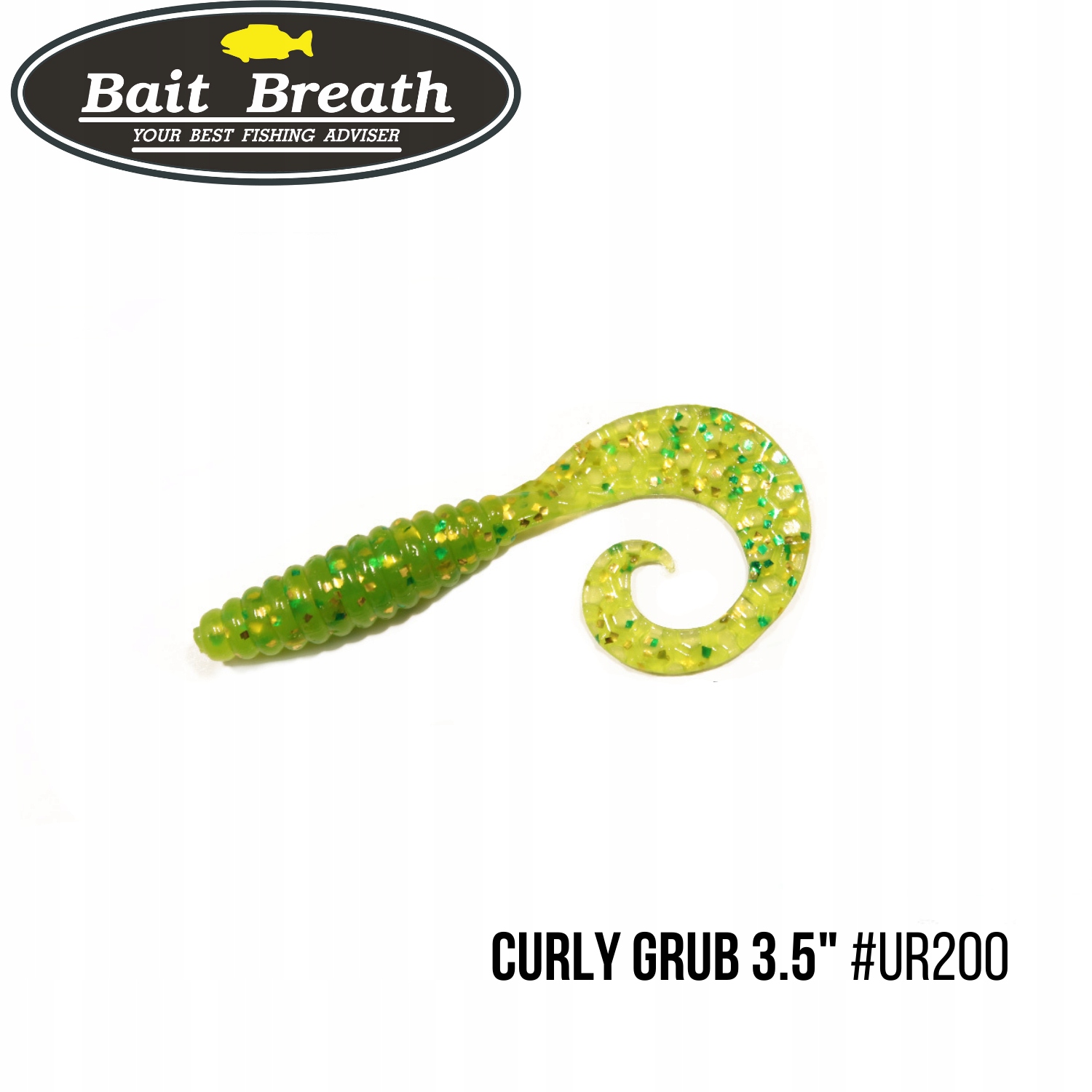 Przynęta miękka Bait Breath Curly Grub 3.5" #Ur200 Chartreuse (10 szt)