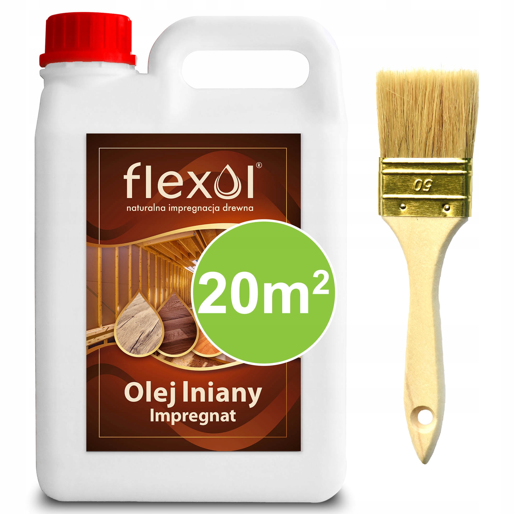 

Olej lniany 100% naturalny impregnat do drewna 2l