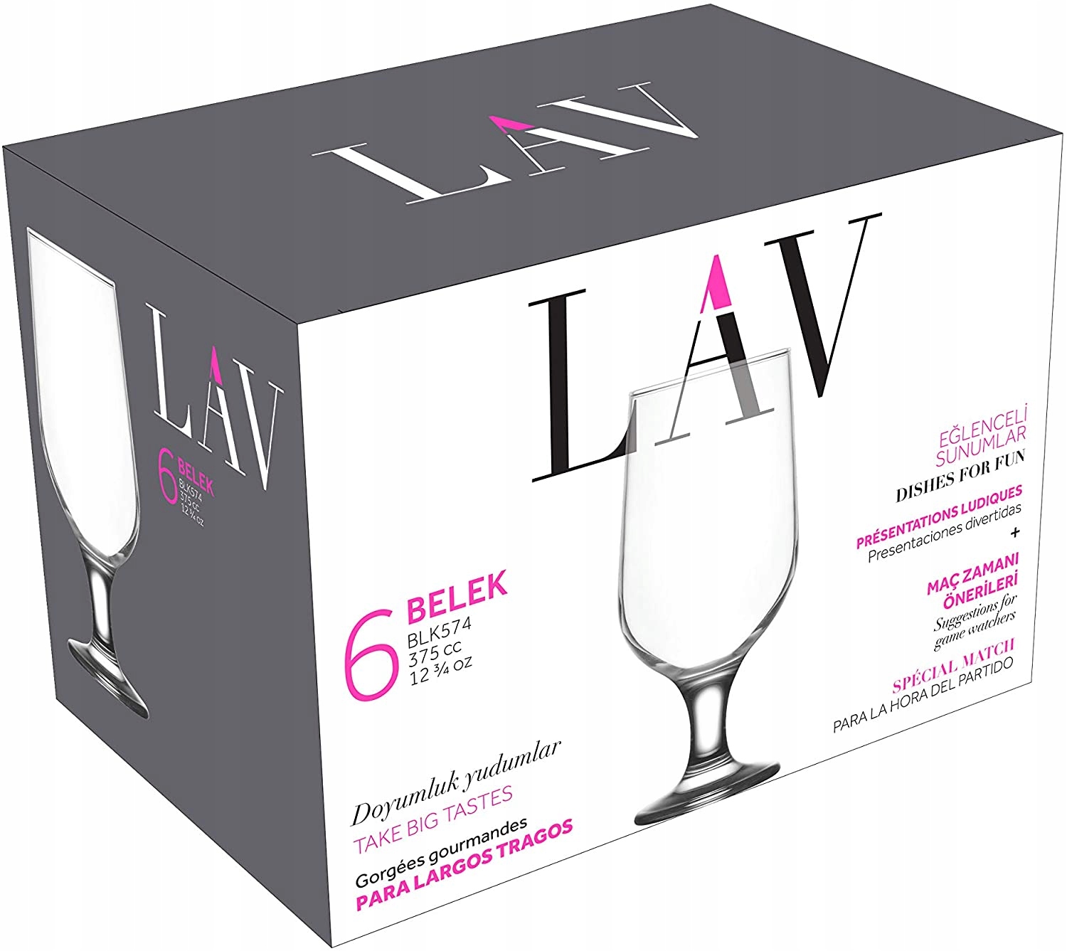 szklanki 6szt. do piwa 385ml BLK574 LAV — 9