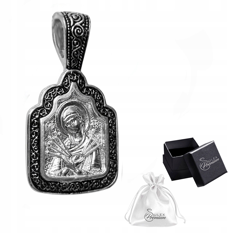 Stříbrný medailon pr.925 s Kristem Pravoslavným