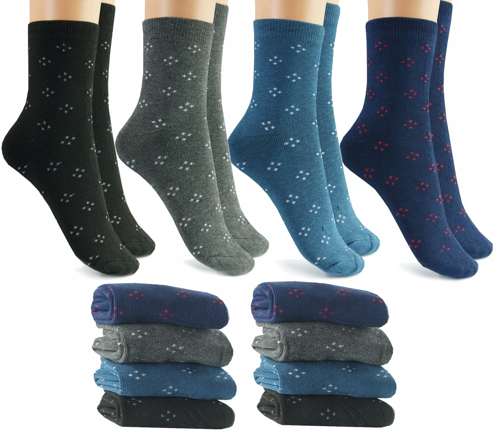 

4x Ciepłe Skarpety Damskie Zimowe * Termo * 39-42