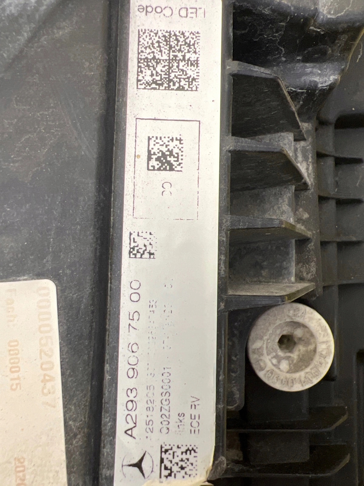 light left Mercedes EQC W293 Full Led A2939067500