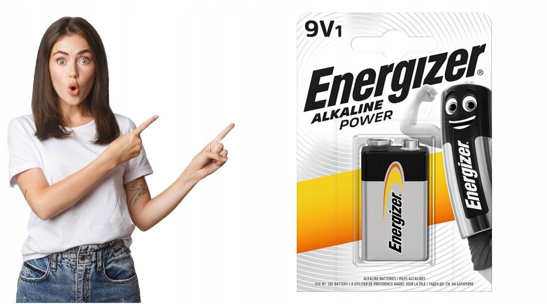 Bateria 9V (6F22) Energizer Alkaline Power 1szt.