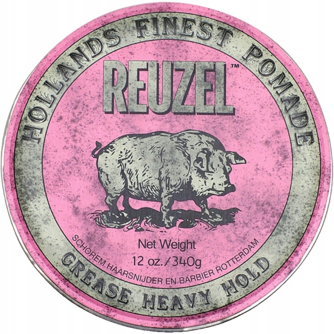 Silná vosková pomáda Reuzel Pink Grease Heavy Hold střední lesk 340 g