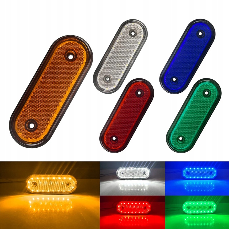 10x LAMPA OBRYSOWA OBRYSÓWKA DIODOWA LED OBRYSÓWKI DO CIĘŻARÓWEK 24V Kolor pomarańczowy