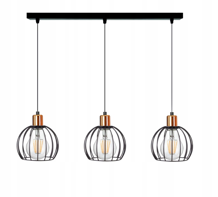 

Lampa Sufitowa ,żyrandol Nad Stół Czarna 300-12M