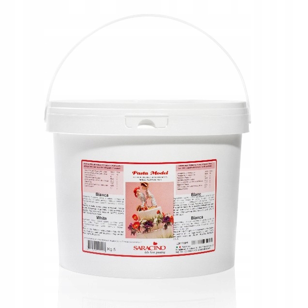 Levně Modelovací hmota na figurky Bílá 5 kg Saracino fondán