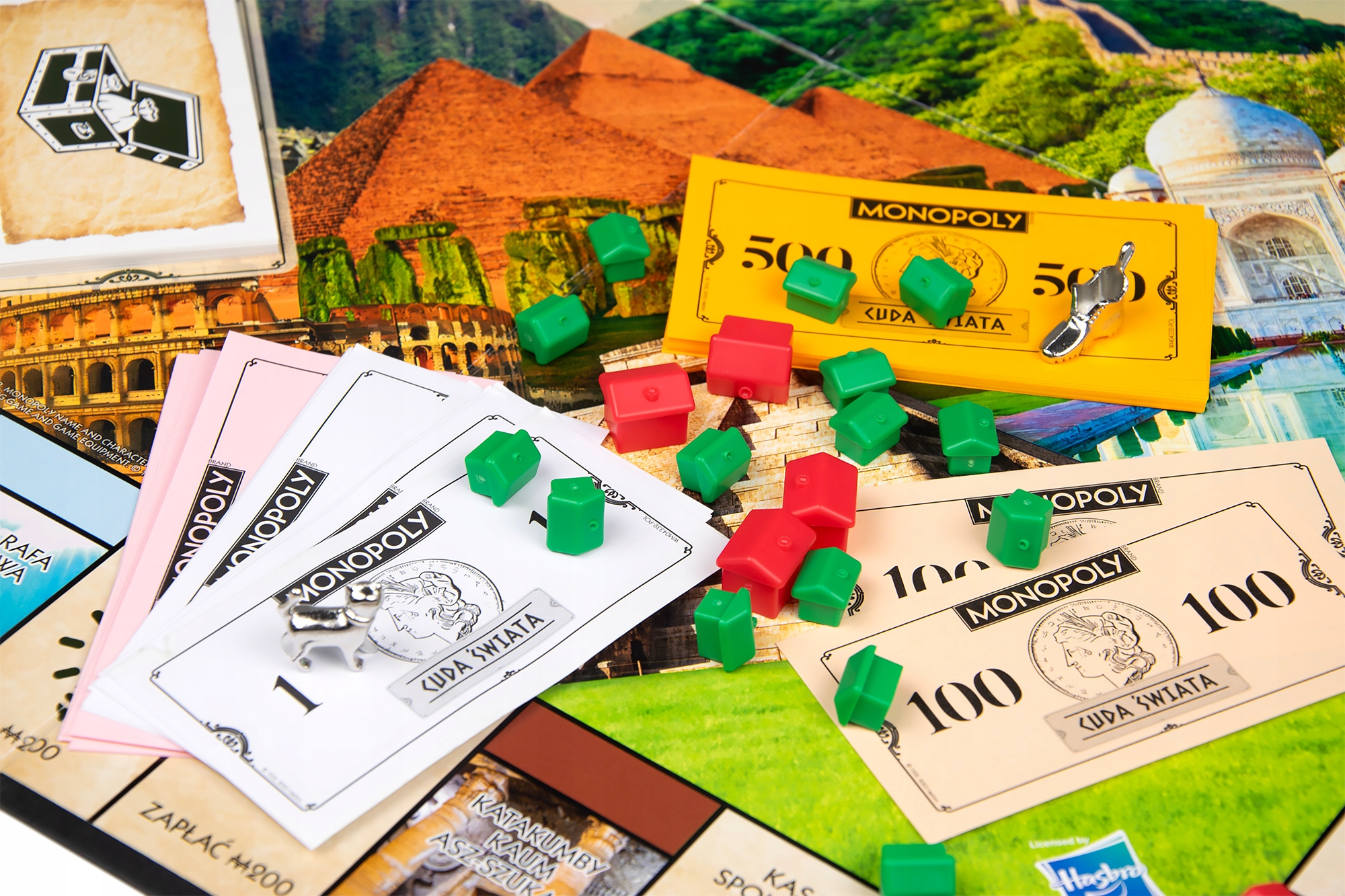 MONOPOLY CUDA ŚWIATA STRATEGICZNA GRA PLANSZOWA PODRÓŻE PO ŚWIECIE Wiek gracza 8-11 lat 12-14 lat 15-18 lat 18+