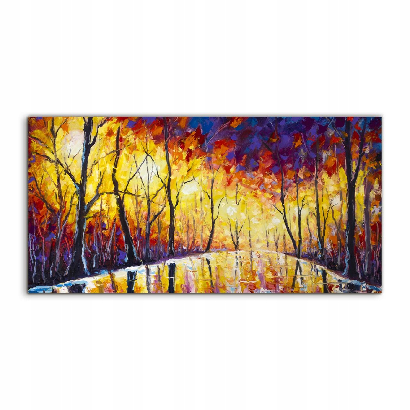 

Hartowane szkło lacobel Akwarele Las Park 100x50