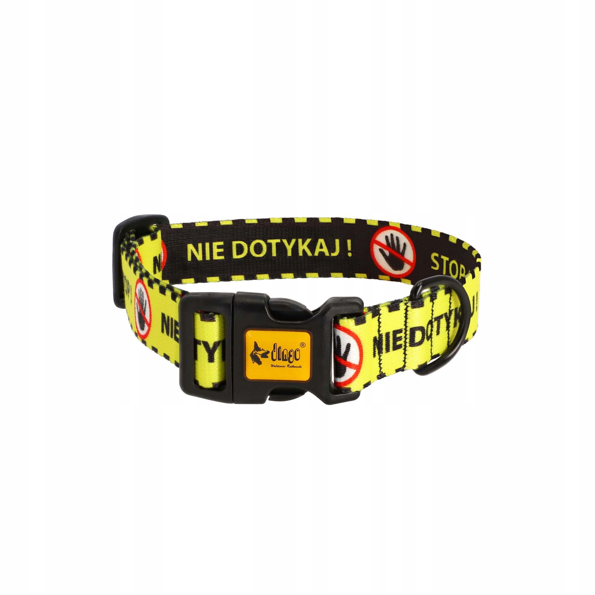 

Dingo Żółta obroża Nie Dotykaj dla psa 3,0 x 60 cm
