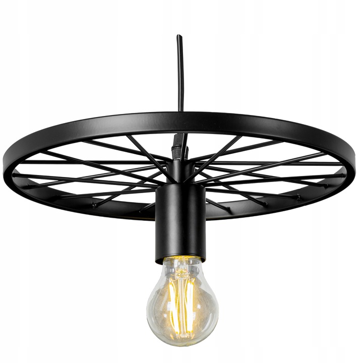 

Lampa Sufitowa Wisząca Retro Koło Loft Okrągła