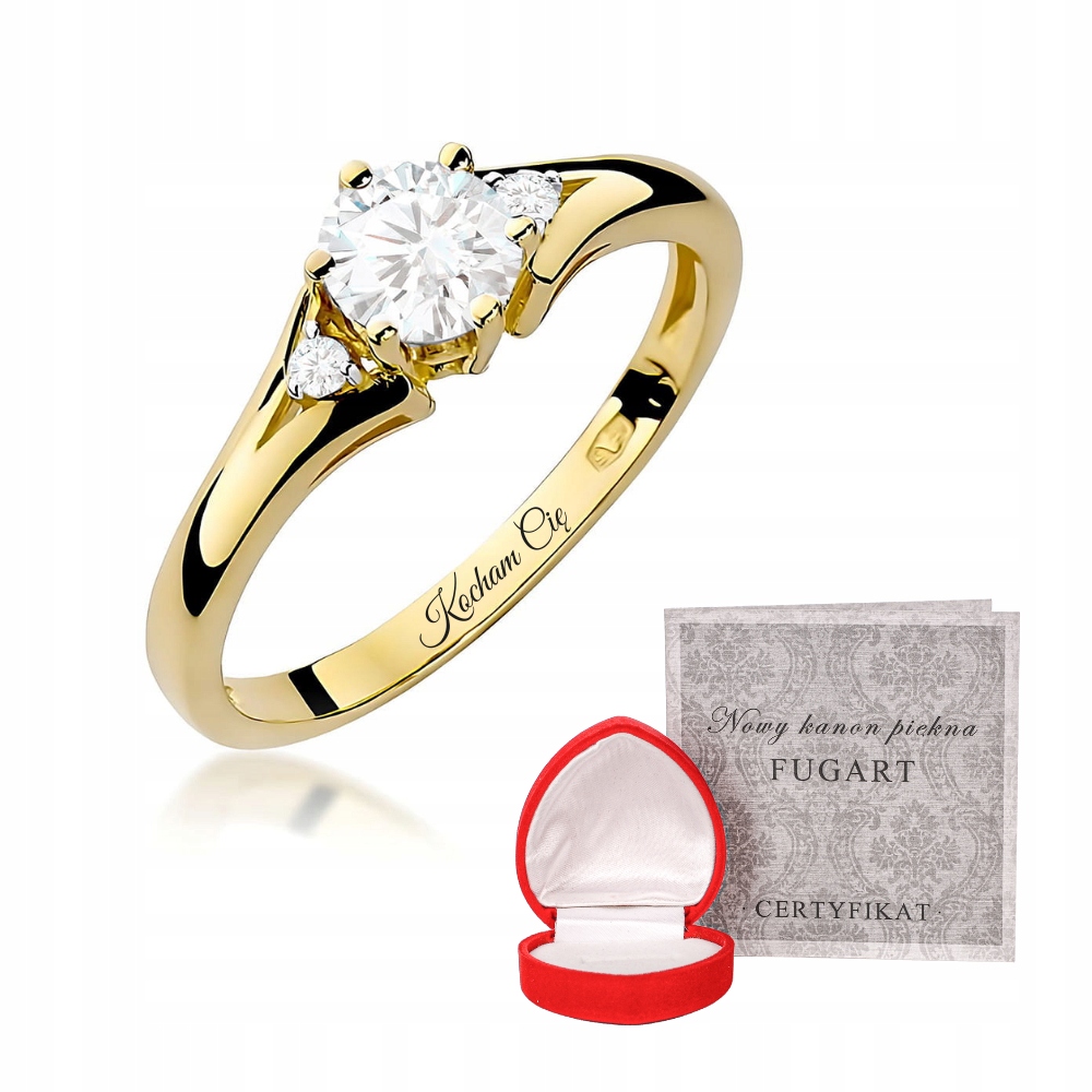 Prstýnek Zlatý 585 s laboratorními diamanty 0.53 ct