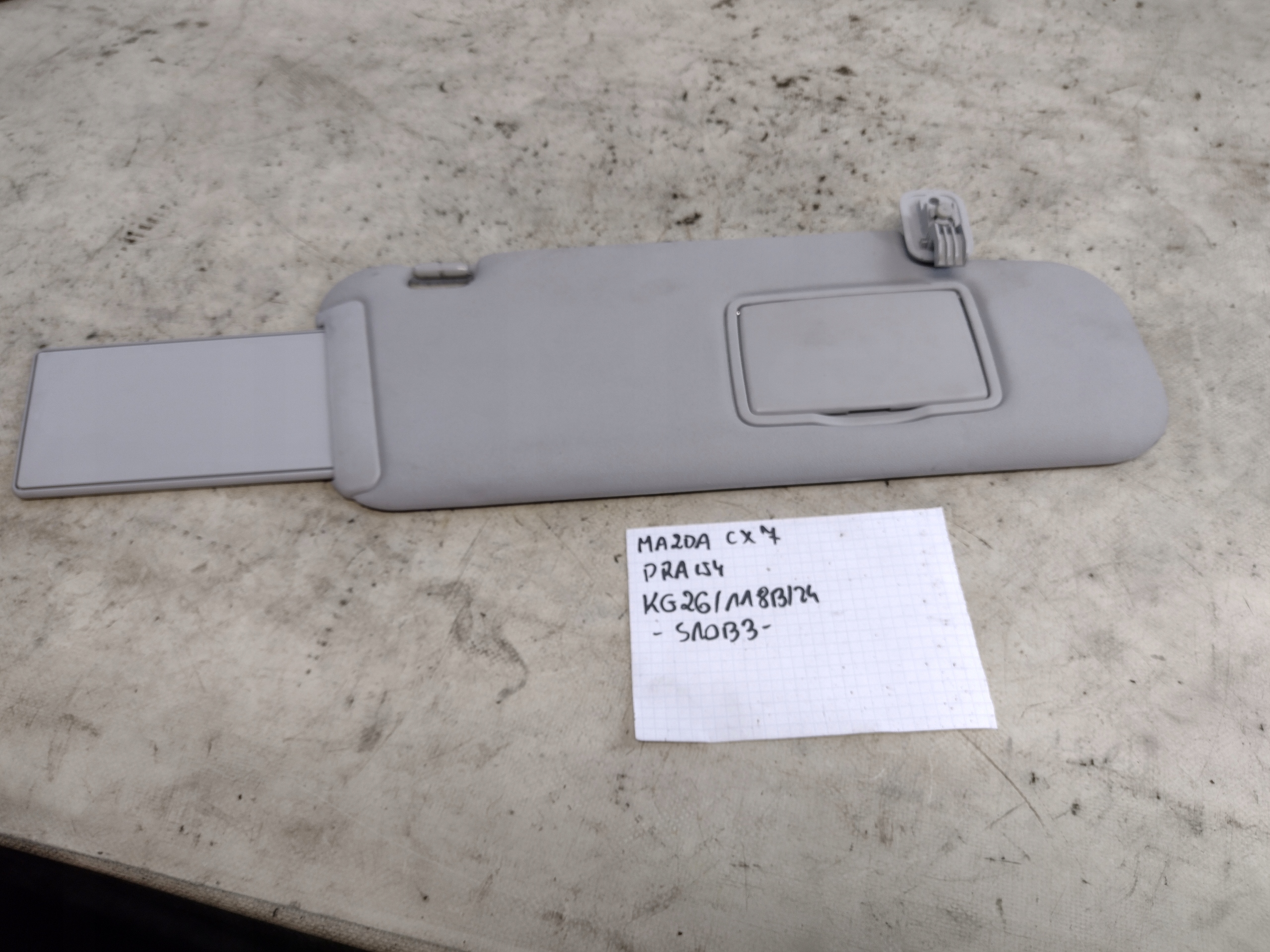 cover przeciwsloneczna visor right Mazda CX7 CX-7